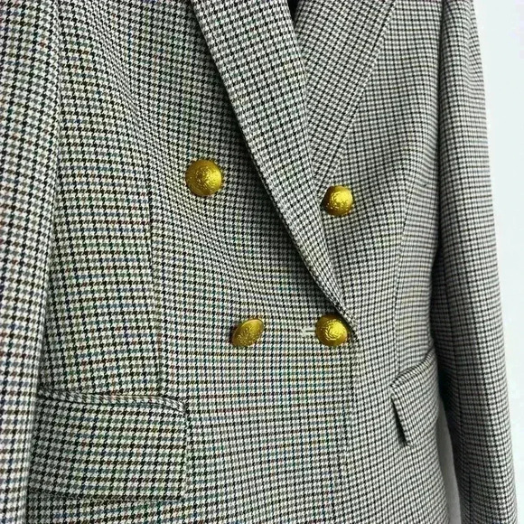 A.L.C Sedgwick Houndstooth Double Breasted Blazer Size Xtra Large/12 - Picture 5 of 12